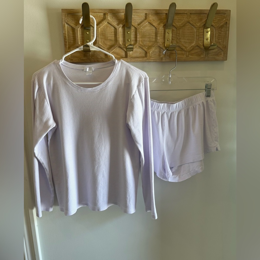 Lake pajamas - long sleeved set, medium, lilac